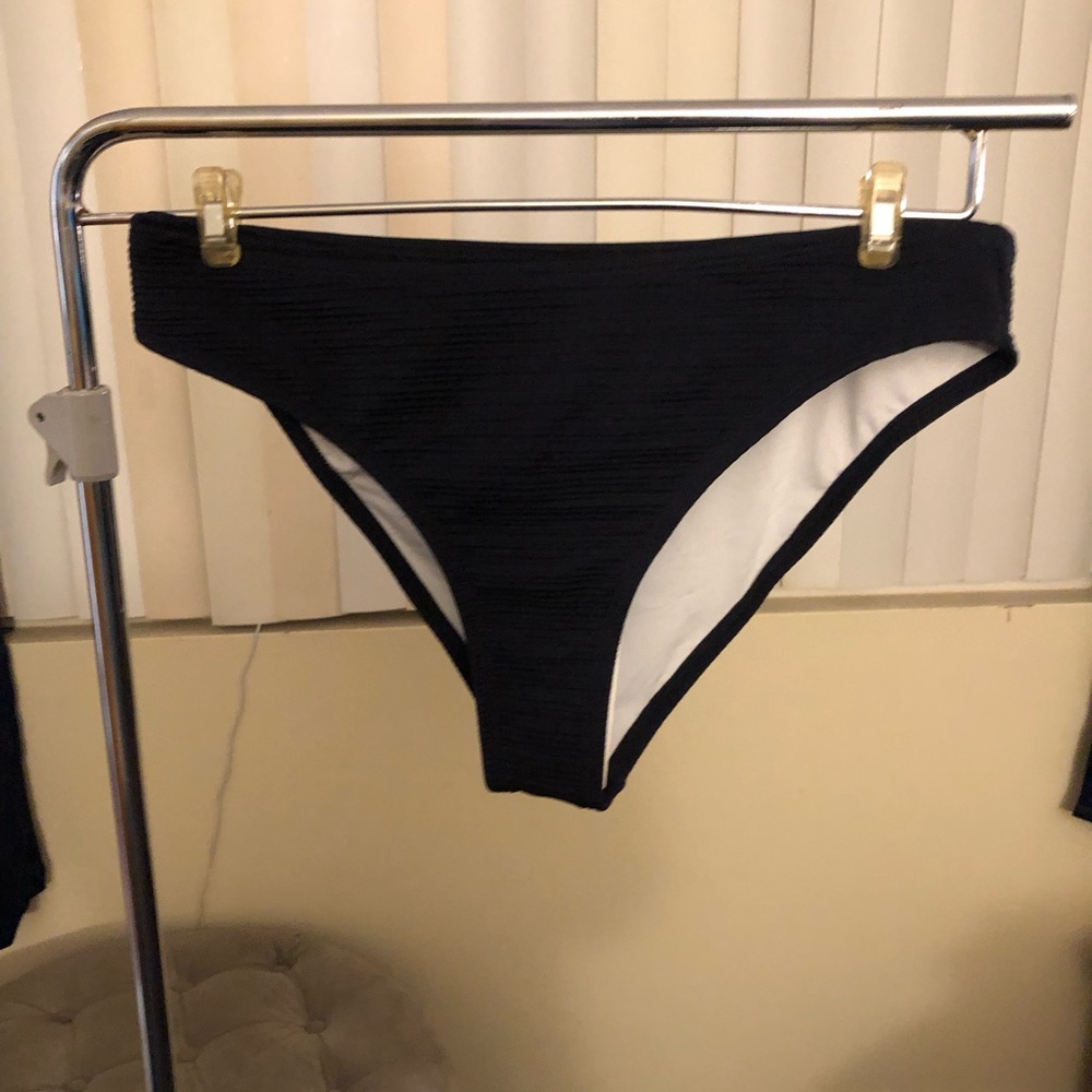 Cupshe Black Ribbed Bikini Bottom - Picture 1 of 3